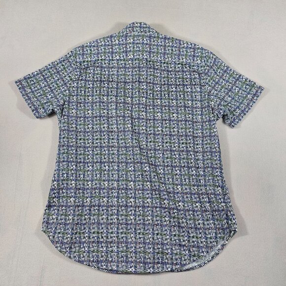 Robert Graham Shirt Mens L Geometric Classic Fit Short Sleeve - Picture 2 of 8